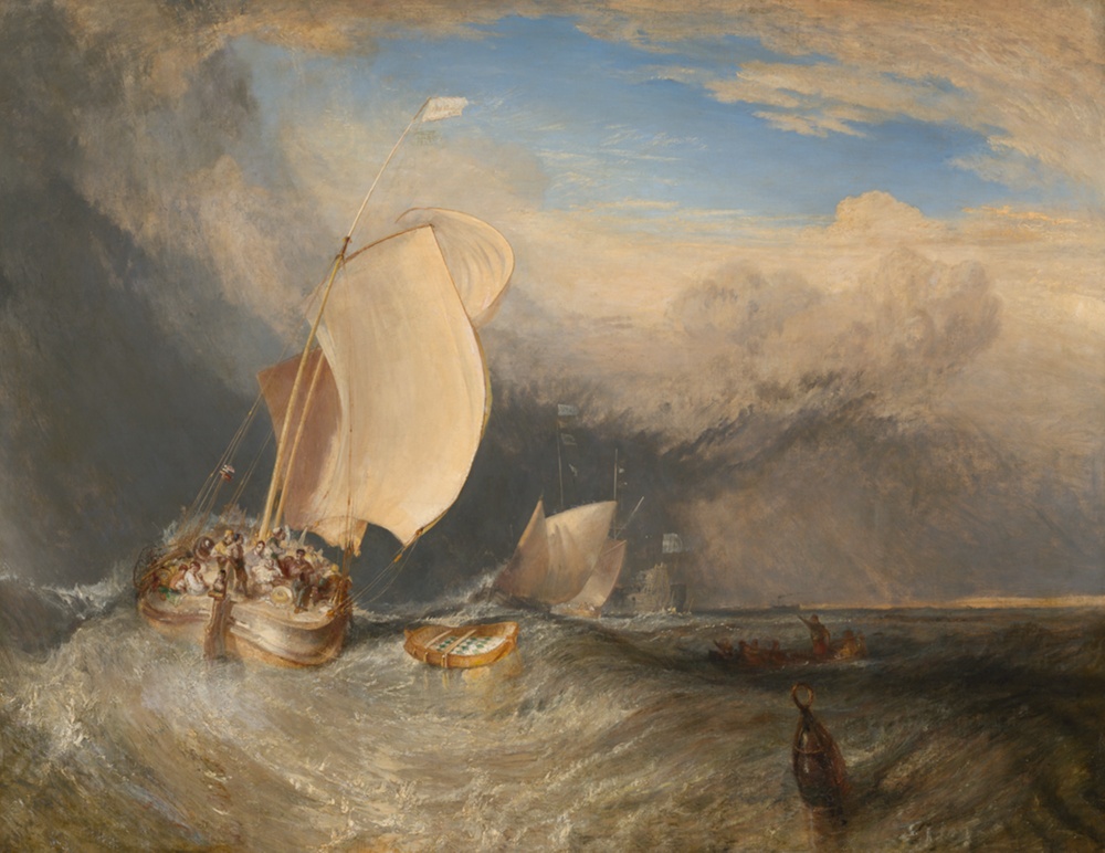 Fischerboote mit Fischhändlern